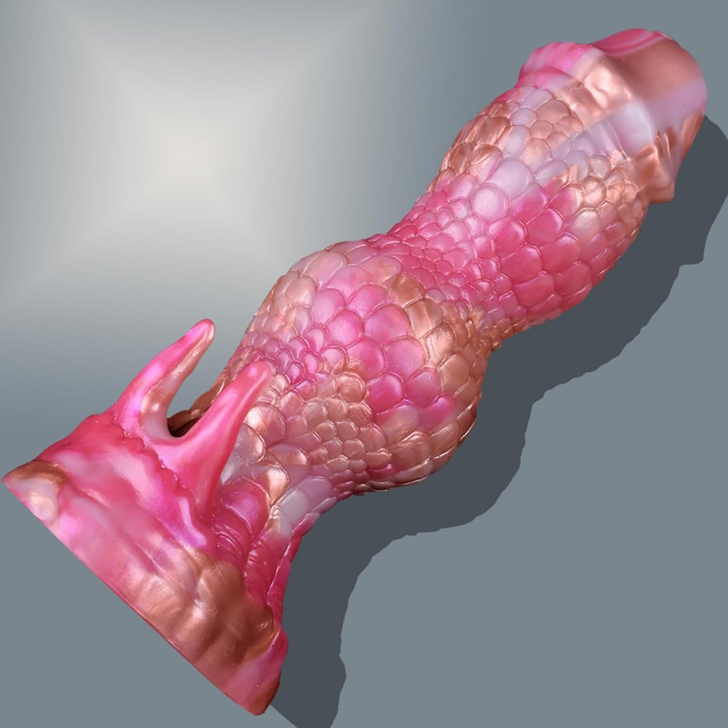 Realistic Monster Dragon Dildo Spherical 7.2 inch Pink Soft Silicone G-spot Animal Width Dildo with Strong Suction Cup for Big Fake Penis Stimulation Adult Sex Toys Games for Women Couples