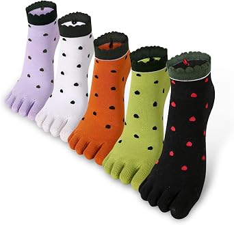 Benefeet Sox Funny Toe Socks Ankle Women Five Finger Socks Girls Cute Toe Seperated Cotton Sock Running Athletic Sock