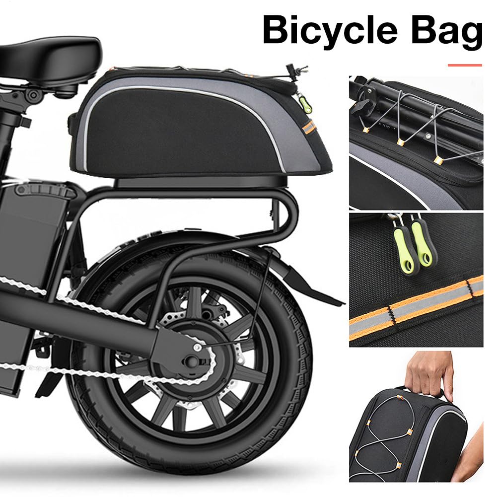 Generico Borsa Impermeabile da 8 Litri per Portapacchi Posteriore, Custodia Estensibile per Bici, Portapacchi Robusto per Attrezzatura da Ciclismo, per Ciclismo e Articoli Essenziali per l'outdoor -