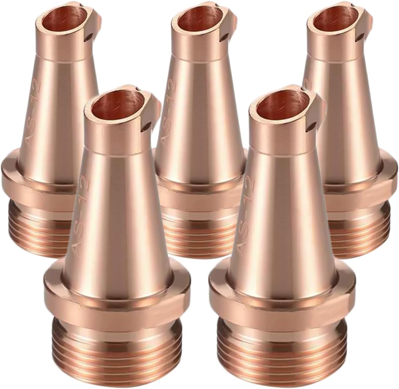 MCWlaser 5 Pcs Laser Welder Nozzle Tip Kit AS-12 Copper Nozzles for Portable Laser Welding Gun Laser Welder Head Laser Welding Machine