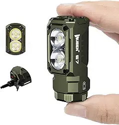 Mini lanterna recarregável de 1800 lúmens com ímã WUBEN E7 - lanterna EDC superbrilhante de 6 modos, LED recarregável Typ-C; lanterna de bolso IP68 para uso com farol, resgate, acampamento