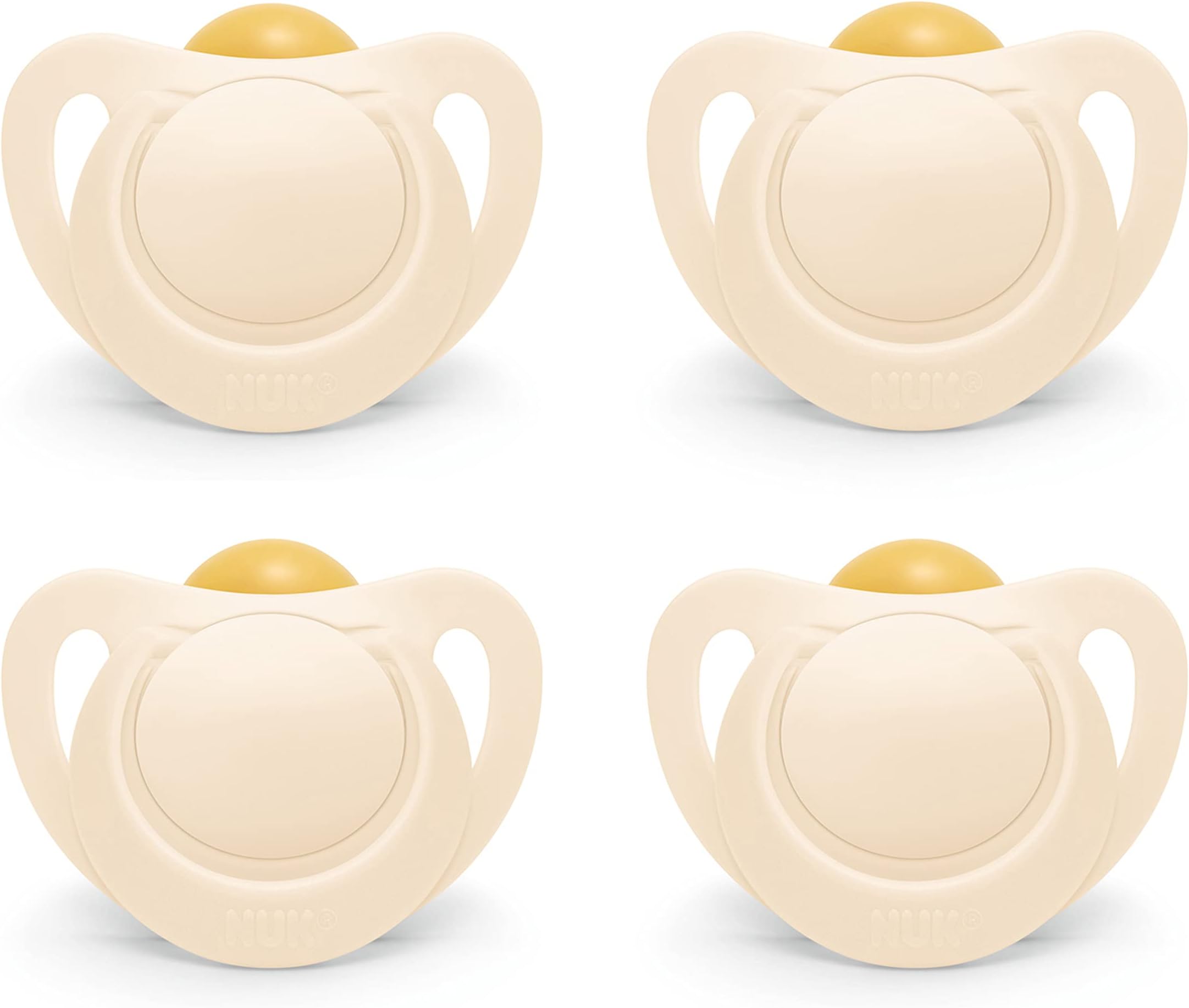 NUK for Nature™ Natural Rubber Pacifier, 4-Pack, Neutral, 0-6M