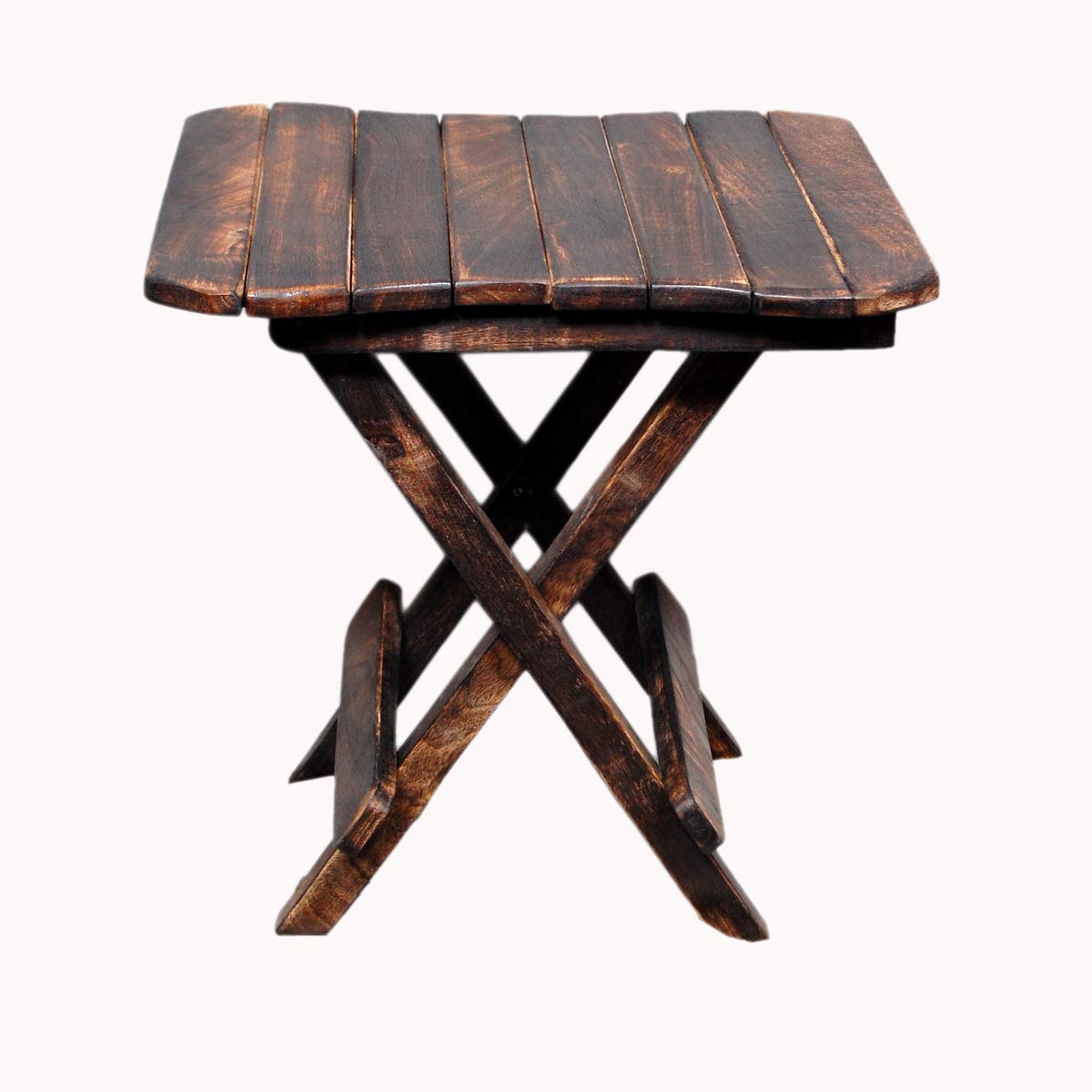 Shopify Wooden Folding Stool for Living Room Side Table ! Coffee Table ! Outdoor Table !! Size:12 Inch Square