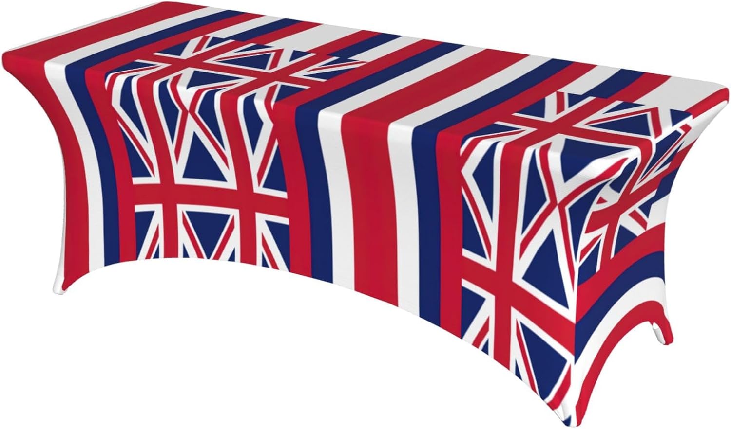 Hawaii Flag Print Table Cover Rectangular Tablecloth for 6-Foot Tables for Wedding Banquets Outdoor