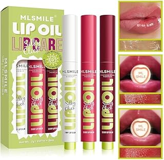Aceite labial graso de 3 colores, Click Slick...