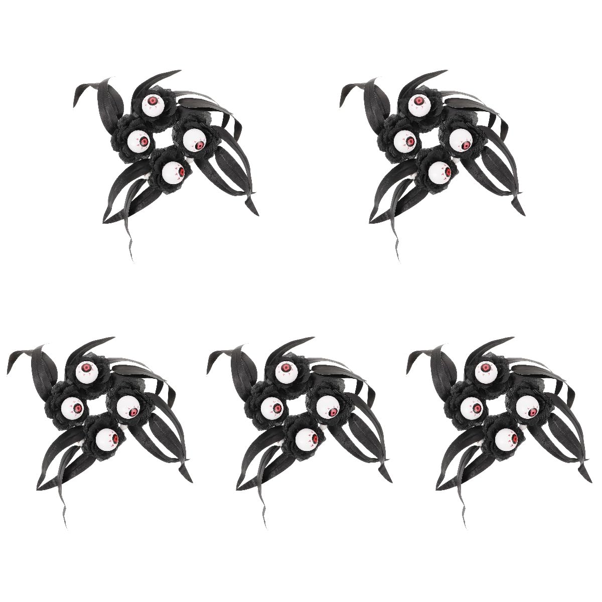 Œil décoratif Halloween anneau pour bougies de prestige en lot de 5