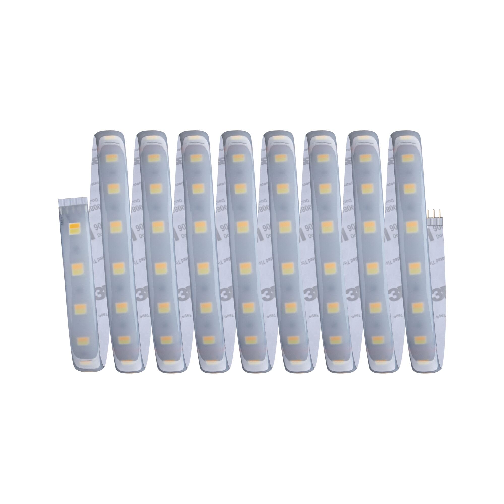 Paulmann 78872 Strip LED MaxLED 500 set básico SmartHomeZigbee TunableWhite 3m IP44 17W 230/24V 1530lm plateado, tira luz LED, resistente salpicaduras