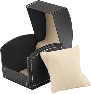 Single Watch Box, Watch Box, Watch Travel Case, Curved Men's Watch Box In PU Leather, Elegant Watch Organizer Jewelry Protection Travel Case For Shopping Malls, Wardrobe