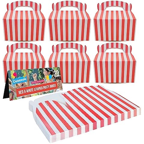 SOL 20pk Red & White Party Boxes Cover