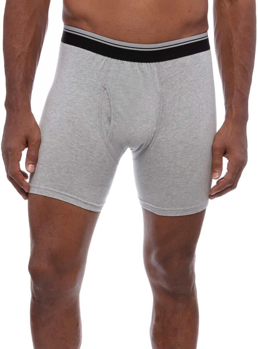 Kirklands Signature Men's Boxer Brief, 6Pack (XLarge) Black, Grey