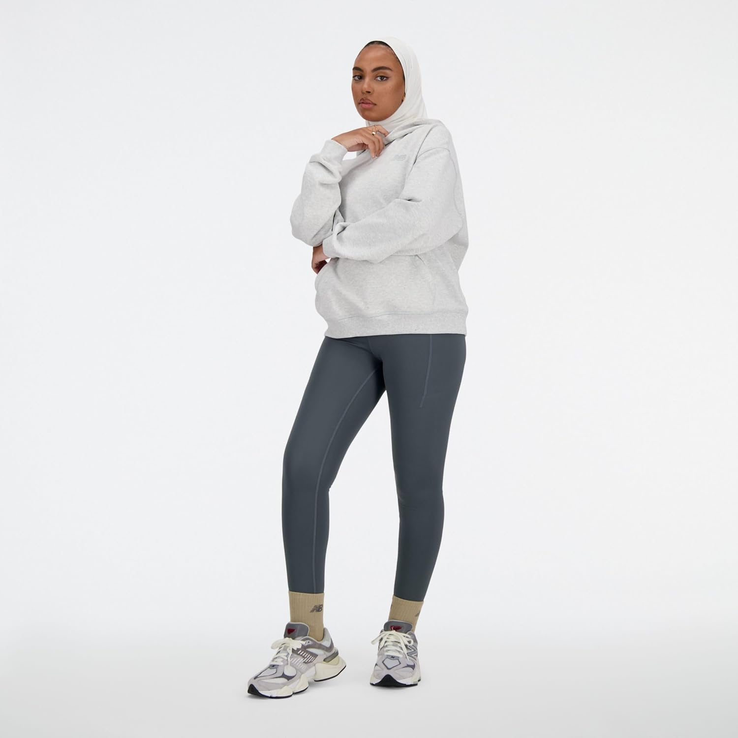 New Balance womens Athletics French Terry Hoodie - Image 6
