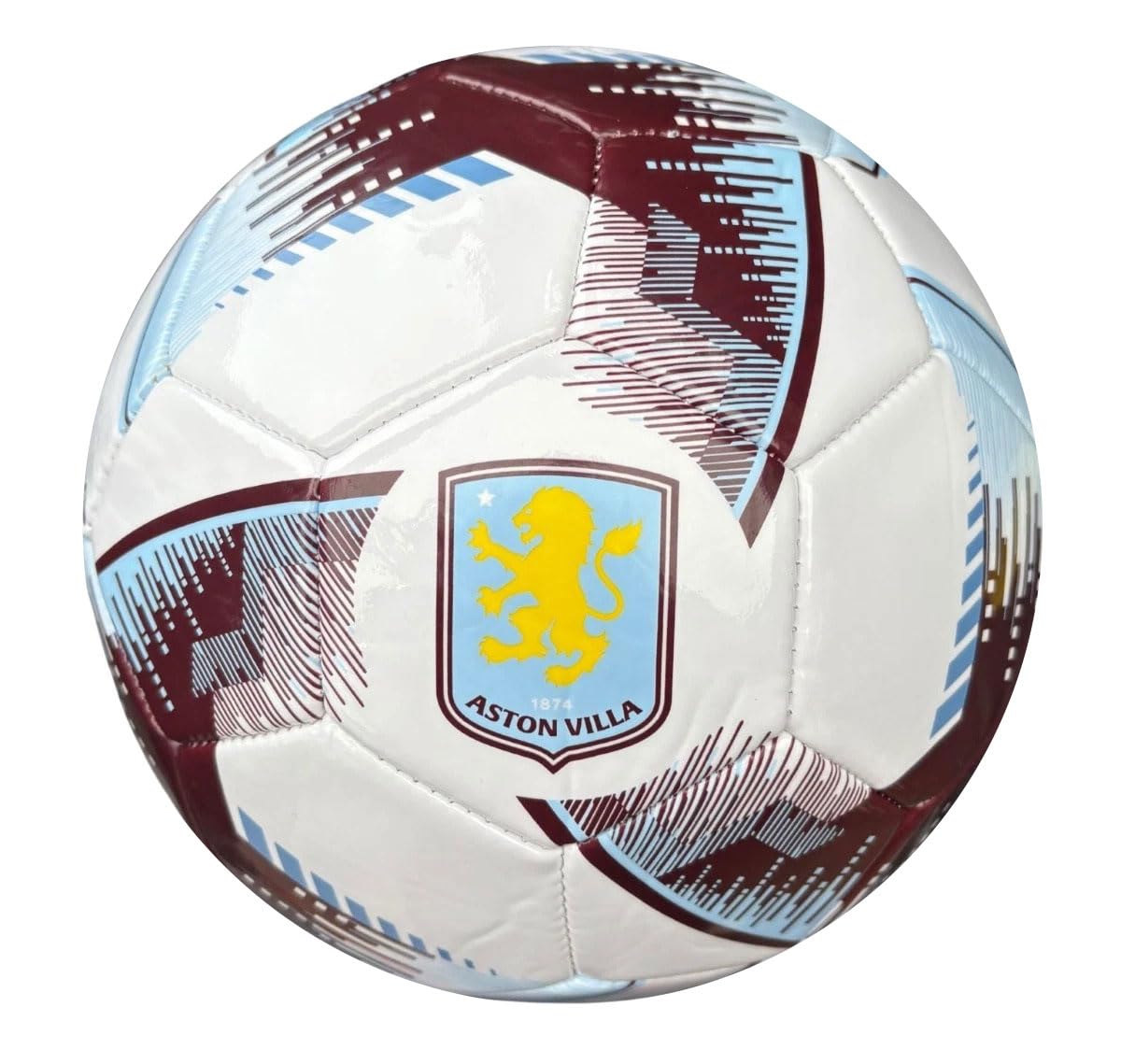 Hy-Pro Officially Licensed Aston Villa F.C. Football - Size 5, Blitz Design, Aston Villa Merchandise, Training, Match, Collectible For Kids and Adults