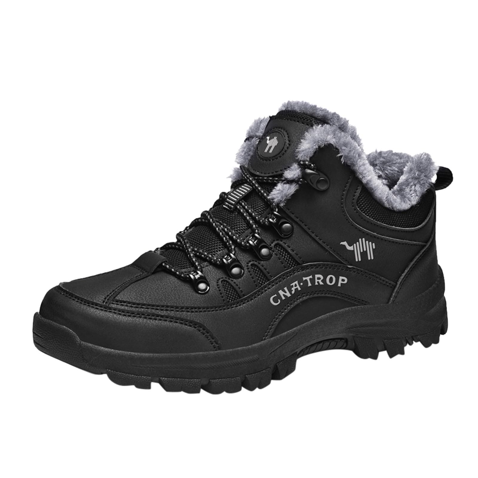 Zapatillas Trekking Hombre Verano Zapatos de Senderismo de algodón con Cordones para Deportes de Ocio de Invierno para Hombre Botas de Nieve Gruesas cálidas y de algodón
