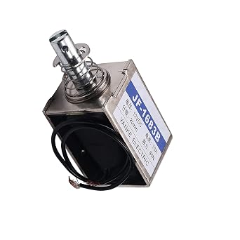 Aicosineg Push Pull Type Electric DC Solenoid Electromagnet 12V 10A 80N Open Frame Solenoid Electromagnet Spring Plunger Solenoid 20mm Stroke