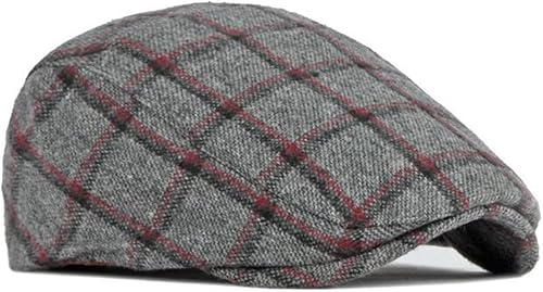 Miniatura 3 de Qianuer Newsboy Sombreros para hombre Gorra plana ajustable Tweed Ivy Gatsby Cabbie Hat