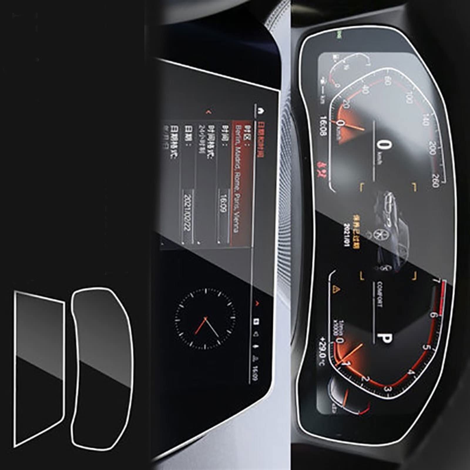Écran GPS net en BMW Série 3 grâce au film de protection en verre