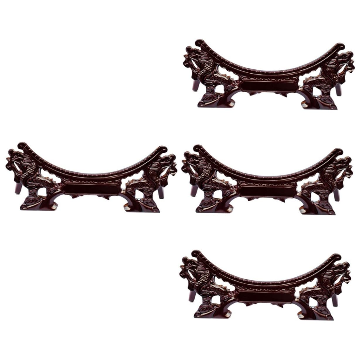 4 Piezas Estante Para Grifo Colgante Soporte De Caballete Porta Platos Soporte De Ventilador Plegable Chino De Plato Chino De Exhibición De De Madera