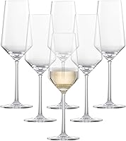 Zwiesel Glas Pure Champagne Flutes Set of 6 - 10oz Tritan Crystal Glasses with Effervescent Point, Dishwasher-Safe, Made in Germany