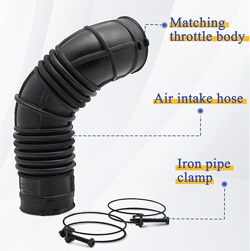Miniatura 3 de Tubo de manguera de admisión para filtro de aire con abrazaderas para Chevy Cruze LS 2011-2016, Cruze LT 2011-2015, Cruze Base 2011-2012 1.8L