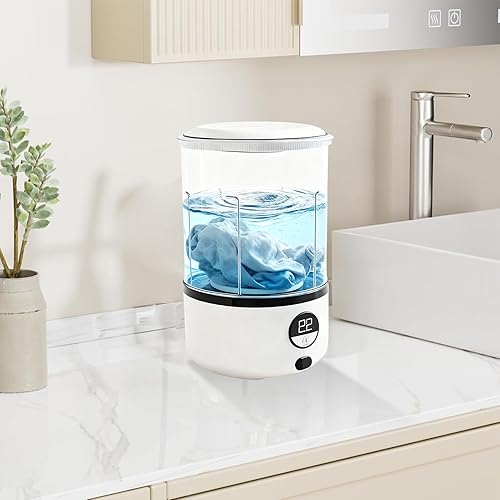 Miniatura 5 de Lavadora portátil, mini lavadora recargable inalámbrica de 2 modos con diseño compacto y ligero, perfecta para el hogar, dormitorio, viajes,