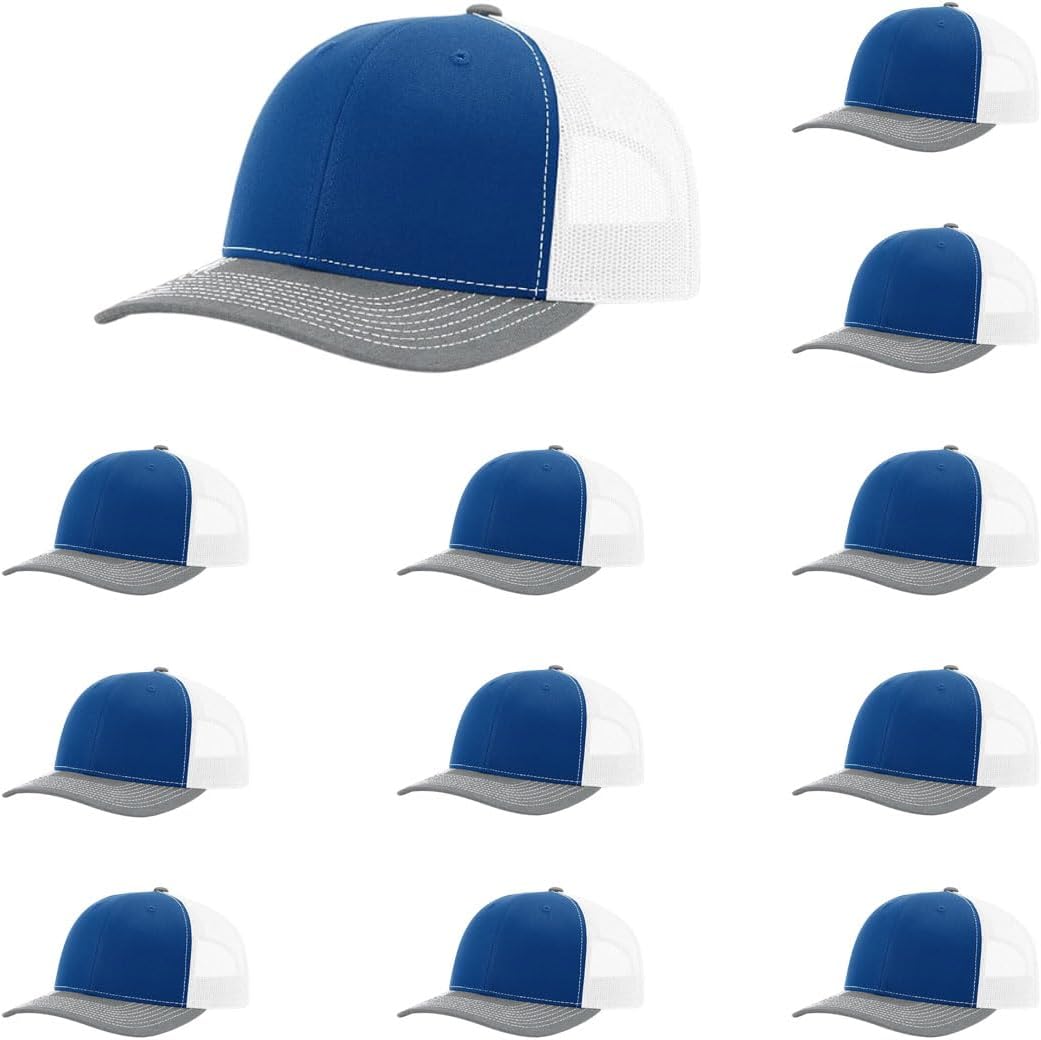 Richardson 112 Classic Six-Panel Adjustable Snapback Trucker Cap | Bulk Packs Available