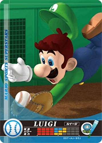 Nintendo Mario Sports Superstars Amiibo Card Baseball Luigi for Nintendo Switch, Wii U, and 3DS