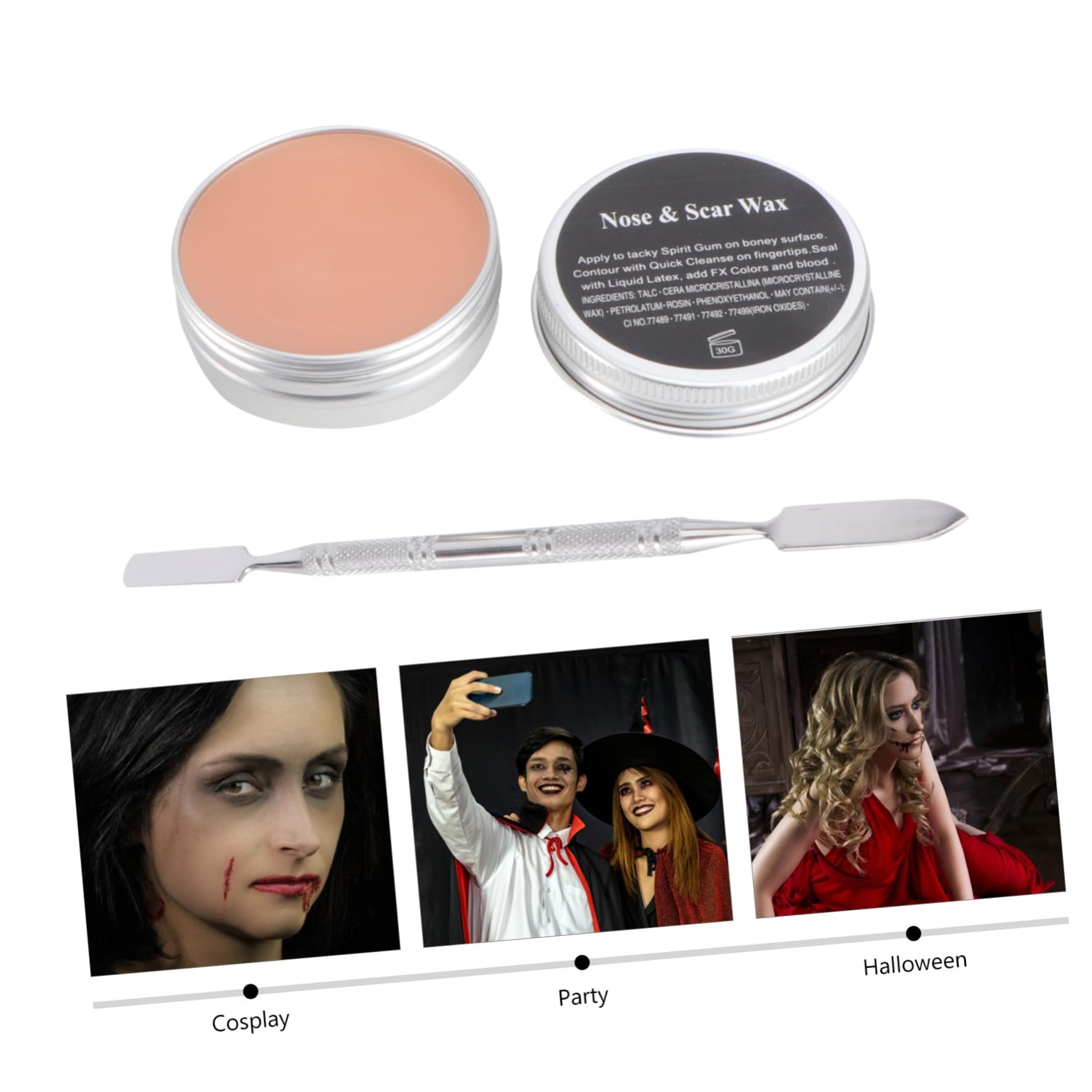 FRCOLOR 4 Pz Trucco Sangue Scab Cera Per Il Trucco Sangue Finto Per i Vestiti Kit Trucco Effetti Speciali Professionale Kit Trucco Cera Cicatrice Kit Di Ornamenti Viso Flusher