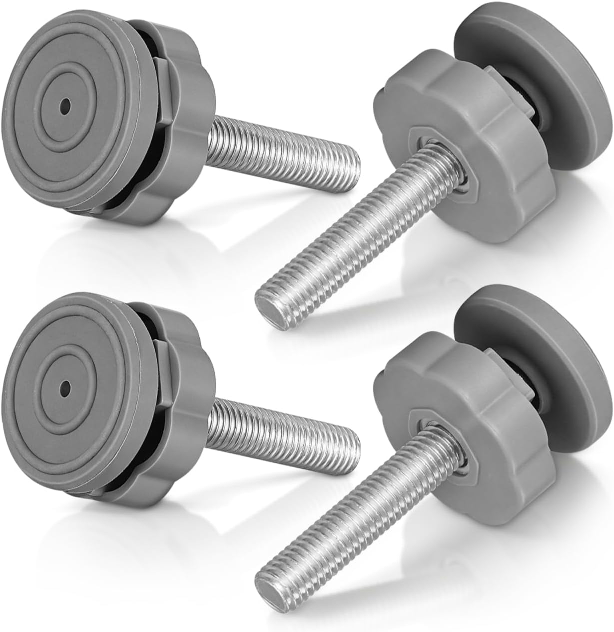 Veemoon 4pcs Baby Gate Spindle Rods M10(10mm), Dog Gate Threaded Screws Rod Replacement Parts Pet Safety and Stair Door Mount Accessories for Pressure Mounted