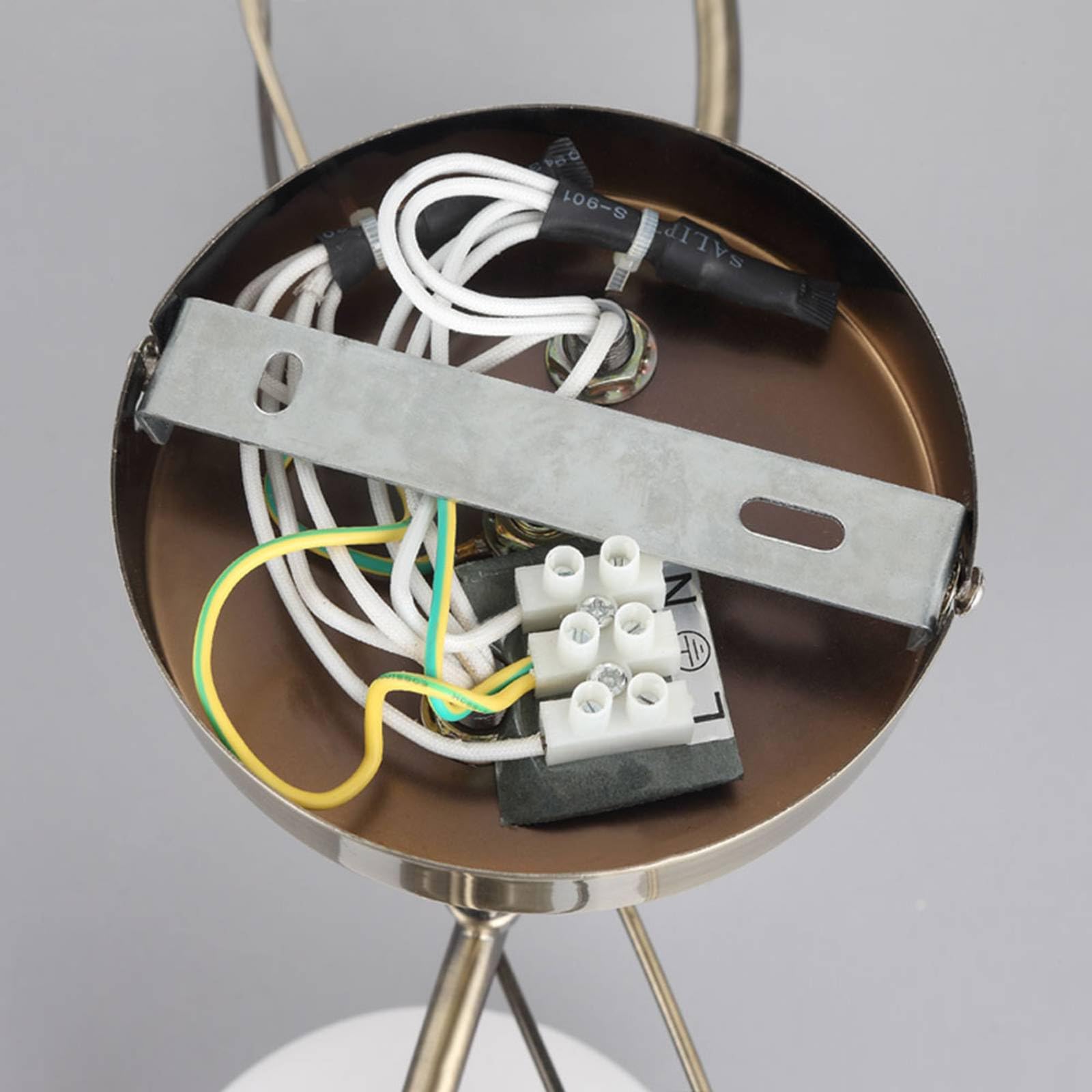 Lindby Plafonnier Leanda à intensité variable (Moderne) en Bronze Verre e. a. pour Salon & Salle manger (à 4 lampes, E14) Luminaire Lampe Plafond Eclerage Eclairage