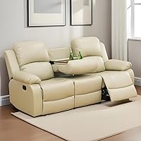 Vista 14 de Juego de sofá reclinable manual de cuero, juego de sofá reclinable negro, juego de muebles de sala de estar, sofá biplaza reclinable