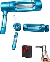 Portable Aluminum Water Pipe with Hidden Compartment - Leak-Proof, Pocket-Sized, Easy Clean Blazecan (Blue)