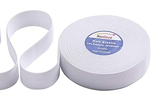 HANFINEE 1 Inch Wide Elastic Band for Sewing and Crafts