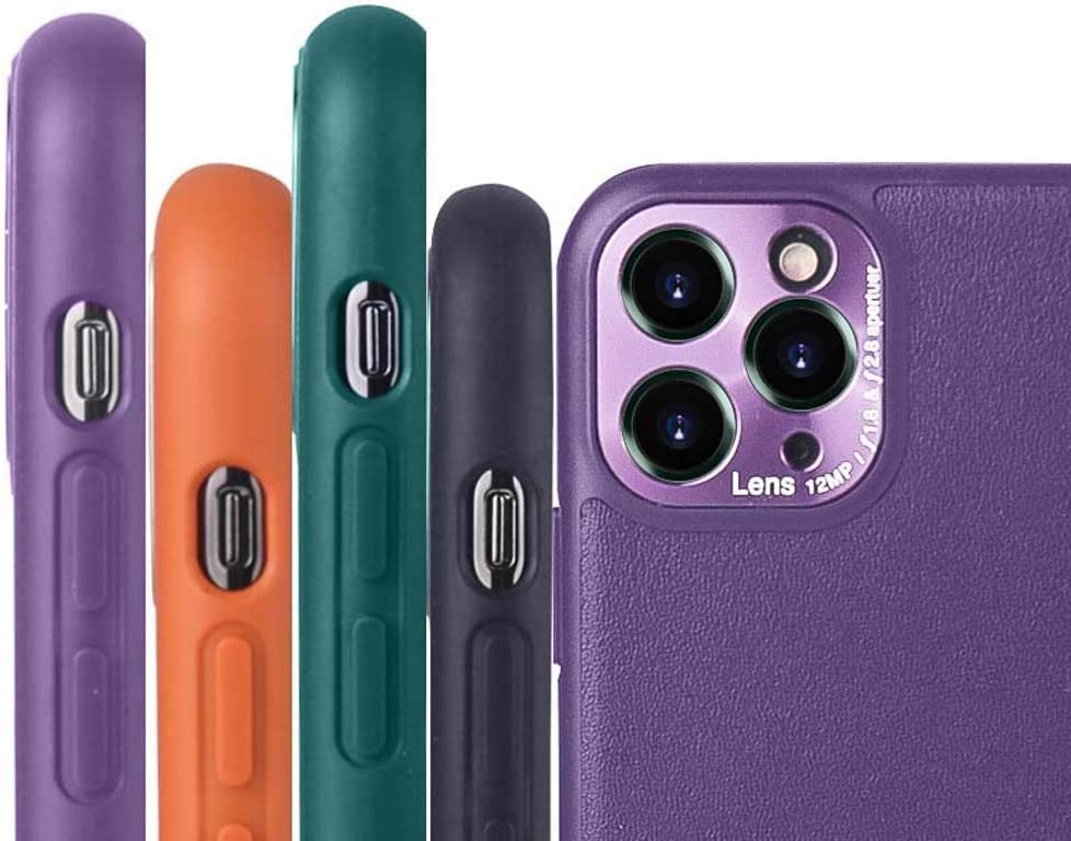Funda premium de piel auténtica verde para Apple iPhone 11 4
