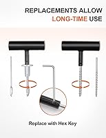 Vista 6 de SAFELIFE Kit de reparación de neumáticos con bolsa de almacenamiento de enchufes, kit de tapones de neumáticos resistentes, herramienta