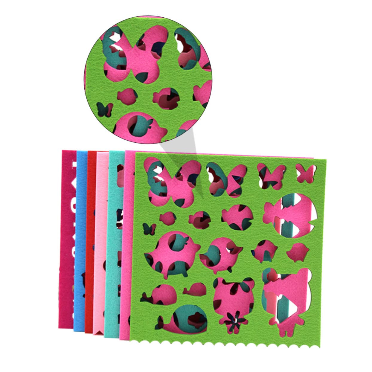 Anneome Molde De Fieltro De Lana 7 Piezas Para Manualidades Diy Plantilla De Fieltrado Aguja, Multicolor, Para Familias y Principiantes, Adecuado Para Proyectos Creativos Casa