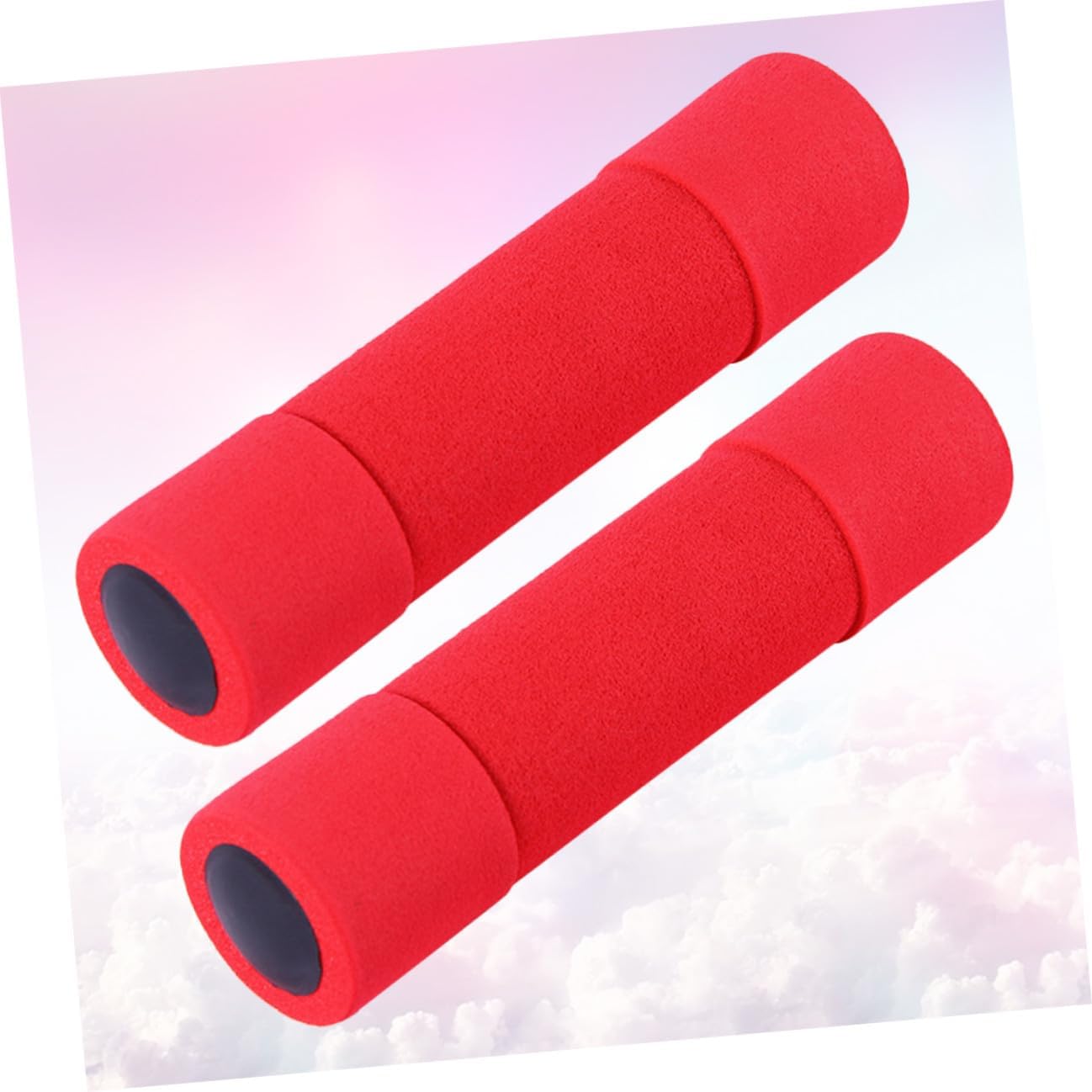 2pcs Red Foam Coated Dumbbells 0.5kg Fitness Hand Weights Exercise Equipment for Women Home Gym Strength Training