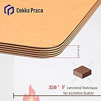 Vista 3 de Juego de 3 tablas de cortar de madera aptas para lavavajillas para cocina, juego de 3 tablas de cortar de madera de doble cara, 0.39 pulgadas de 3