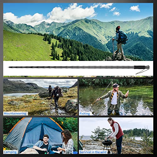 Winsper Trekking Poles, Collapsible Walking Stick - Hiking Portable Supplies While Hiking, Camping, Cross-Country Updated (Black) #TOP4