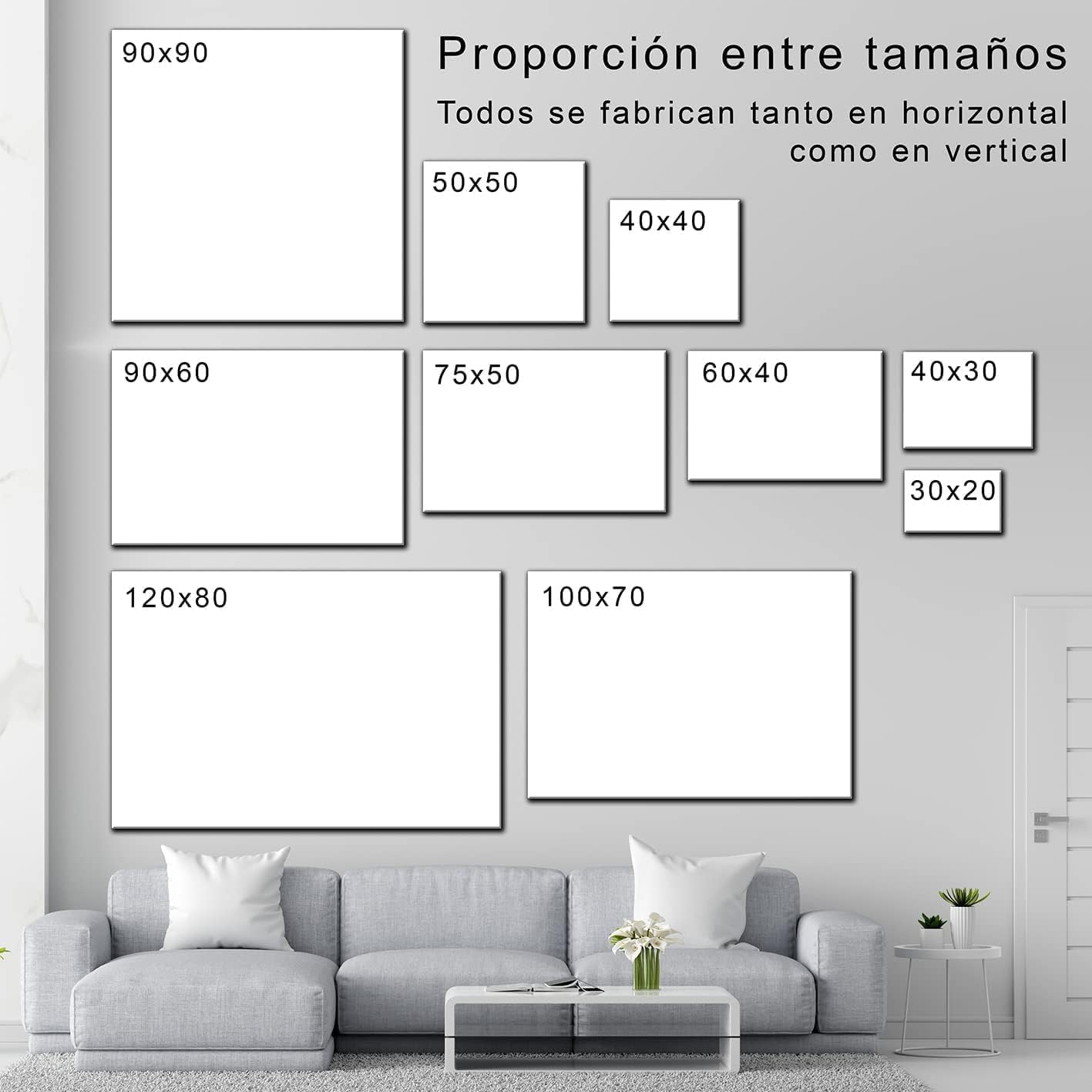 OOPS Cuadro Personalizado con tu Foto | 100% Personalizable | Bastidor de Madera | Regalo para Bodas, Cumpleaños, San Valentín y Recuerdos (Lienzo, 100x70)