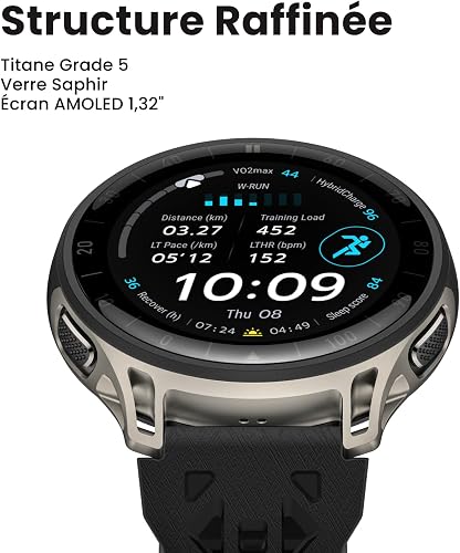 Amazfit Cheetah 2 Pro 48mm GPS Running Smartwatch, 1.32" AMOLED Display, Sapphire Glass, Ti Case, 32GB, 20 Days of Battery, 5 ATM, NFC, Flashlight, Offline Maps, 170+ Sports for Android & iPhone - 3