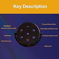 Vista 8 de Altavoces al Aire Libre, Altavoz de Llama LED Colorido, Altavoces al Aire Libre Bluetooth Impermeables Inalámbricos, Bluetooth 5.3, Sonido Estéreo