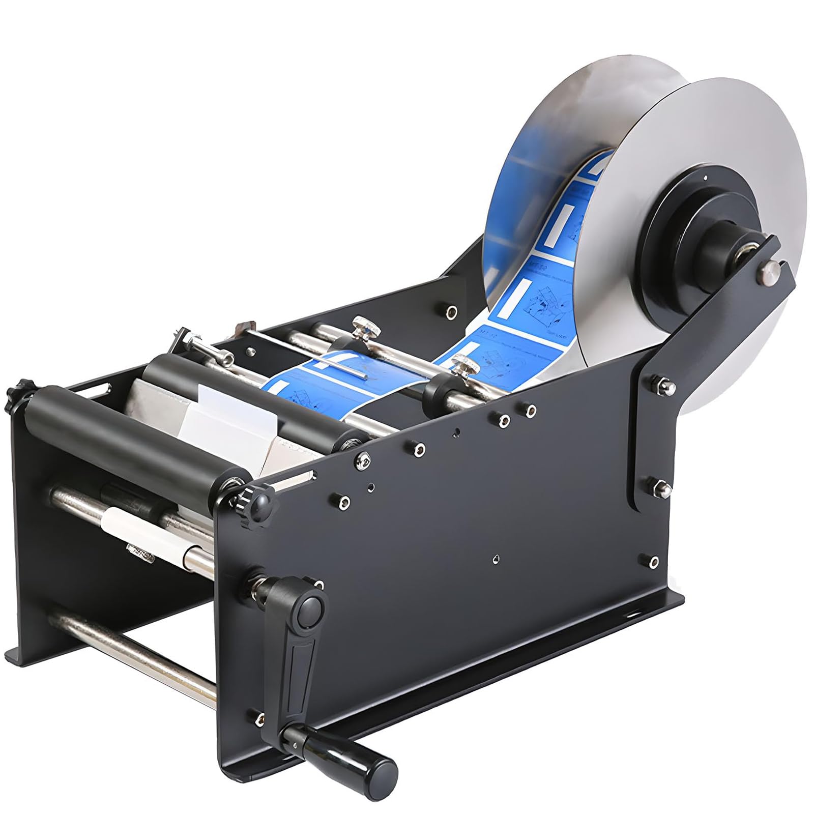 Manuelle Flaschenetikettiermaschine – verstellbarer Applikator für Flaschen, Gläser und Dosen mit 15–110 mm Durchmesser, Etiketten bis zu 30 Etiketten pro Minute
