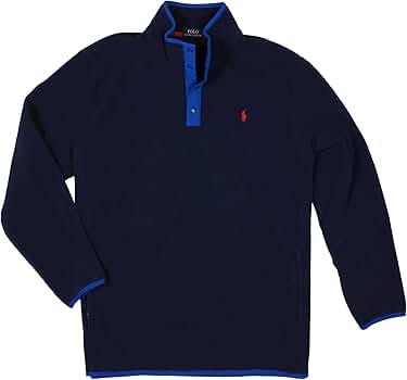 POLO RALPH LAUREN Men's Fleece Pullover Jacket Sweater Snap