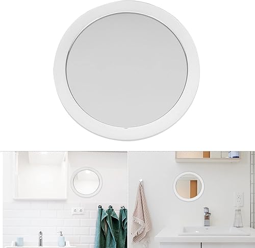 Miniatura 5 de Espejo redondo de montaje en pared con aumento 7X para afeitado de baño en casa, ventosa sin niebla