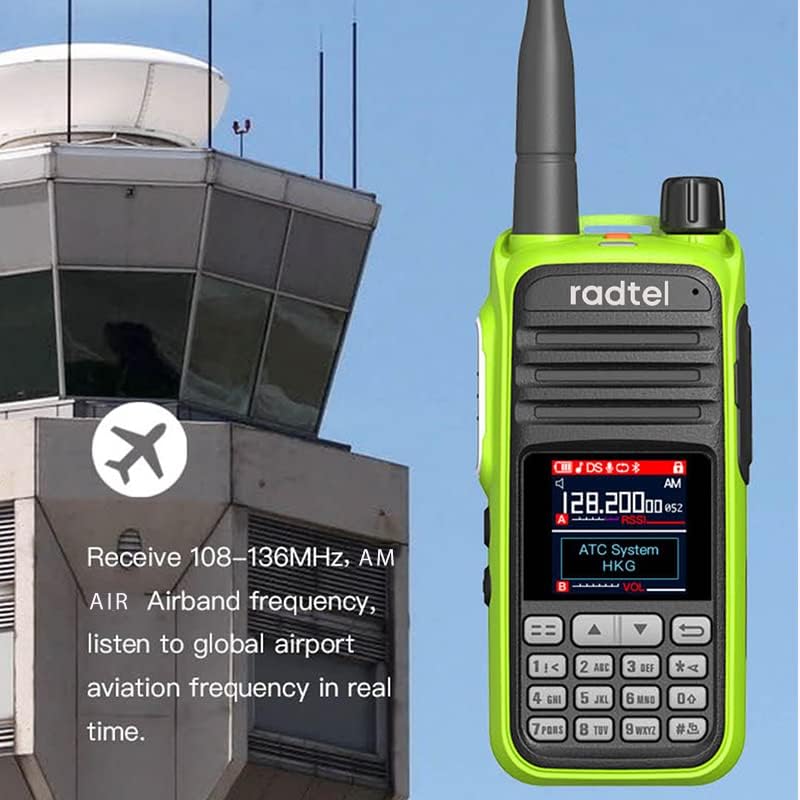 Radtel RT-420 receiving air band frequency near an airport tower