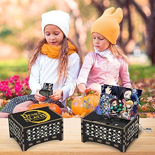 Gorhperd Demon Slayer Merch Music Box Gifts For Anime Fans | Demon Slayer Toy Hank Crank Music Box | Play Demon Slayer Theme Song | Anime Gifts For Sister/Daughter/Kids/Nephew/Niece. #TOP3