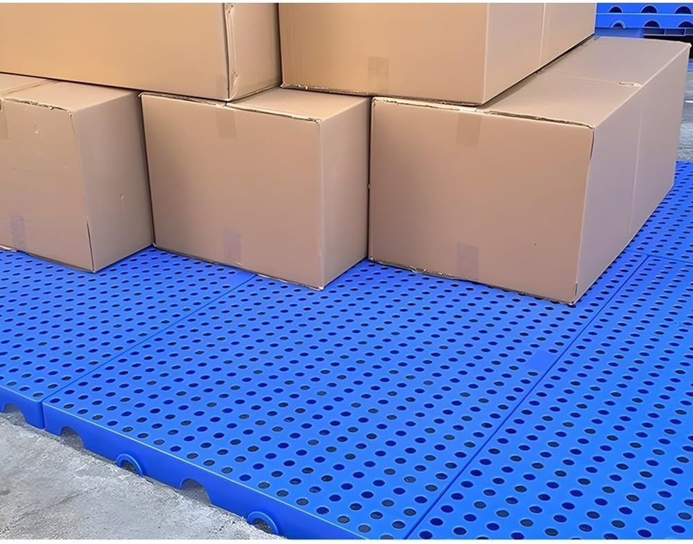 Plastic Pallet for Basement Storage, Breathable Grid Ventilation Polyethylene Pallet, Lightweight Floor Storage Pad, Nestable Grids Article Racks, for Supermarket Warehouse Garage(60x40x5 cm)