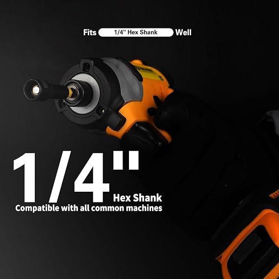 Facoow 55PCS Impact Nut Driver Set, Magenetic Nut Driver Set | for Impact Drills, Quick Chang, Deep Drivers, Wing Nut Driver, Extention Bar, S2 Steel Bits, Pivoting Nutsetter, Bit Holder