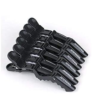 MAPPERZ Professional Hair Styling Clips Sectioning Crocodile Hair Clips/ Plastic Hair Grip Clips Cutting Clamps Styling Sectioning Clips Hairdressing Styling Hairpin Salon Styling - Black