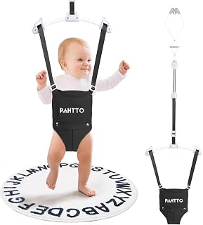 Baby Door Jumper with Soft Rug, Durable Toddler Bouncer with Adjustable Height-Funny Baby Walking Harness, Protable Baby Doorway Jumper for Indoor/Outdoor